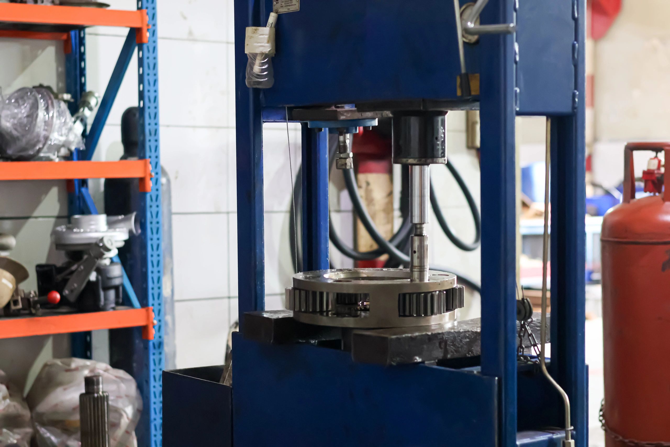 Workshop equipment representing precise key service work